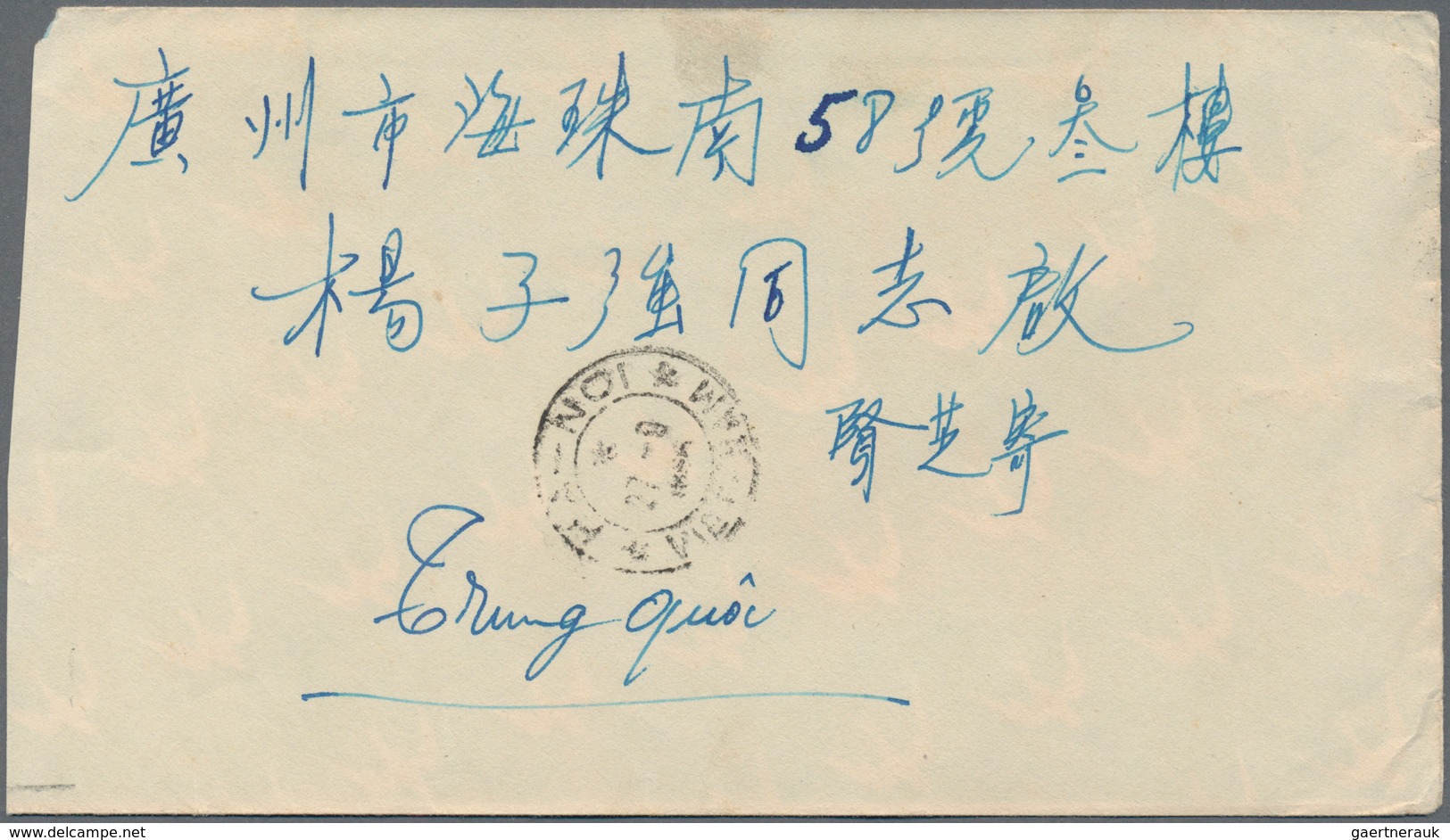 Vietnam-Nord (1945-1975): 1954/56, Cover Addressed To Canton, China, Bearing Friendship Month Betwee - Vietnam