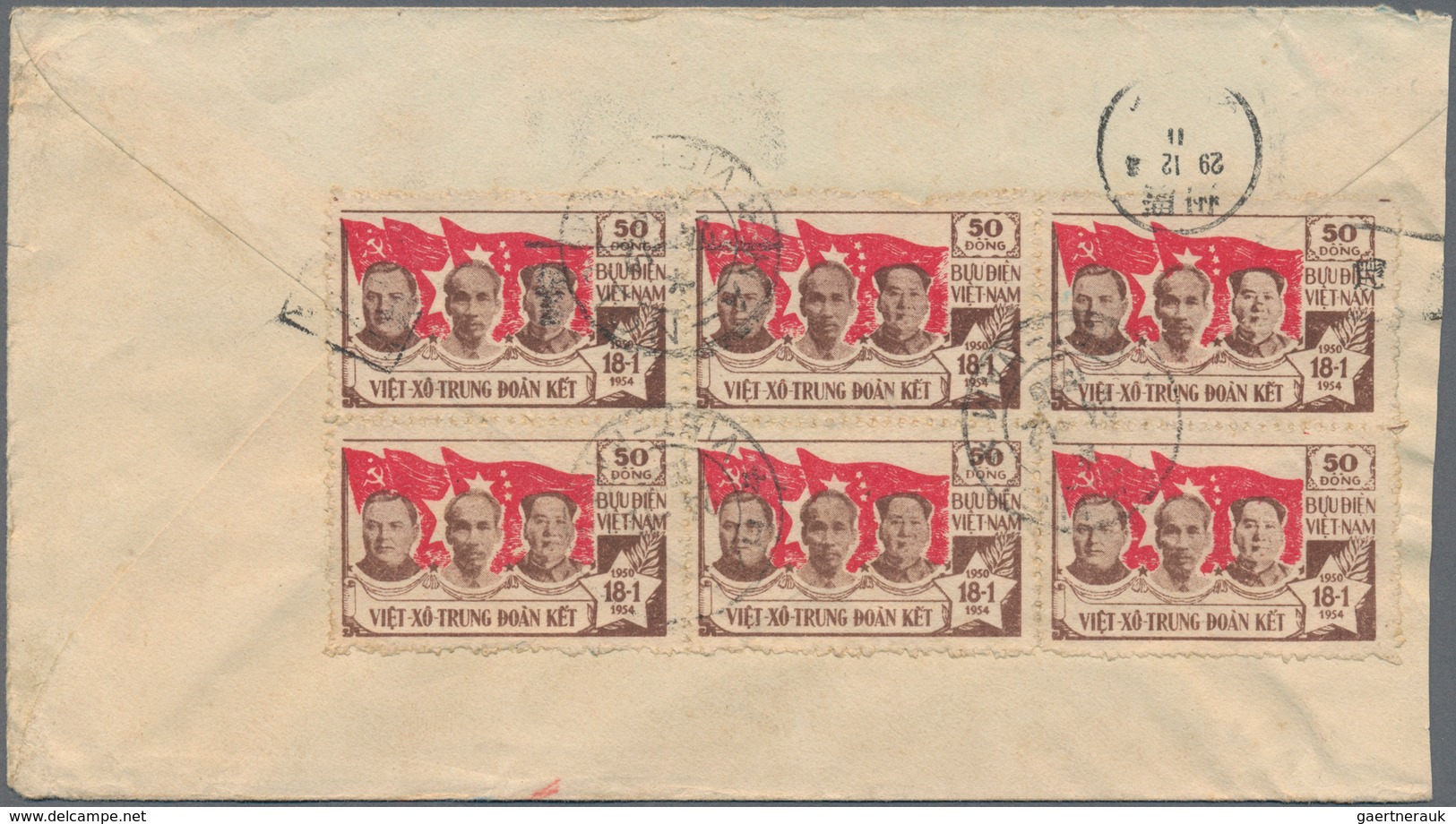 Vietnam-Nord (1945-1975): 1954/55, Commercial Cover Addressed To Canton, China, Bearing Friendship M - Vietnam