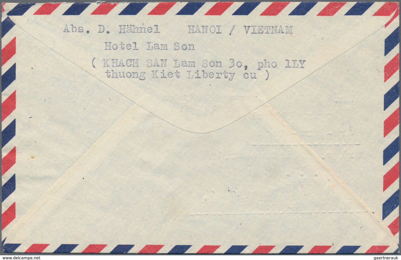Vietnam-Nord (1945-1975): 1954/56, Airmail Cover Addressed To Karl-Marx-Stadt, East Germany, Bearing - Vietnam
