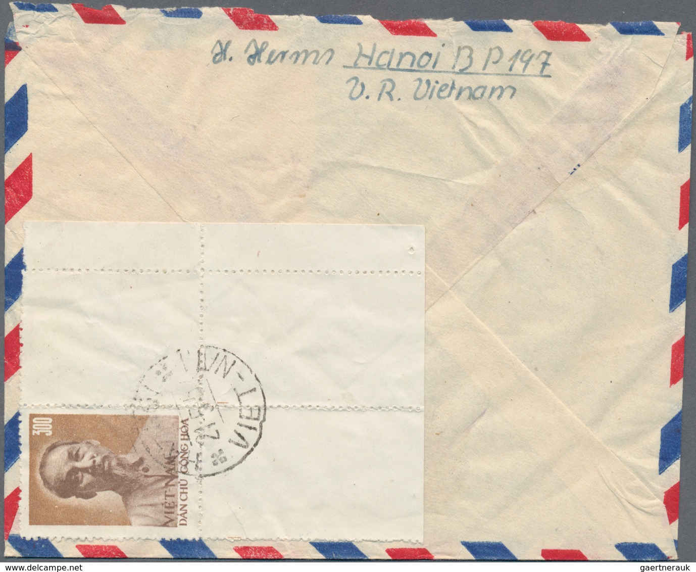 Vietnam-Nord (1945-1975): 1954/57, Airmail Cover Addressed To Berlin, East Germany, Bearing Victory - Vietnam