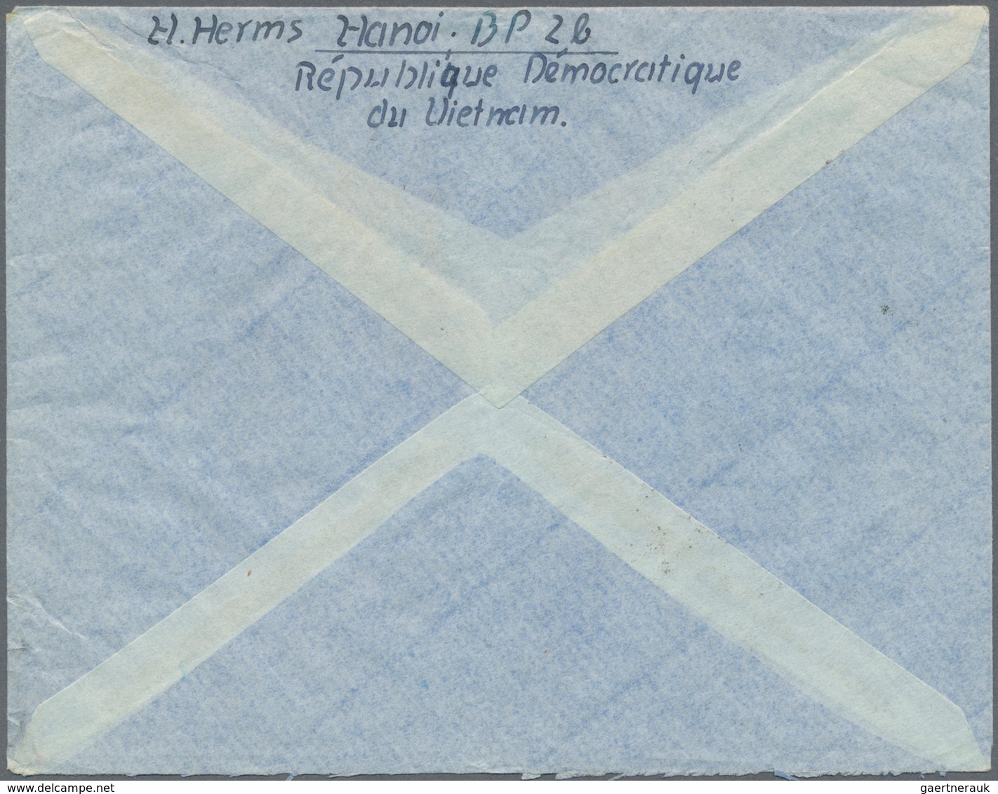 Vietnam-Nord (1945-1975): 1954, Airmail-envelope With 4x Dien-Bien-Phu 150 D Imperforated (pair And - Vietnam