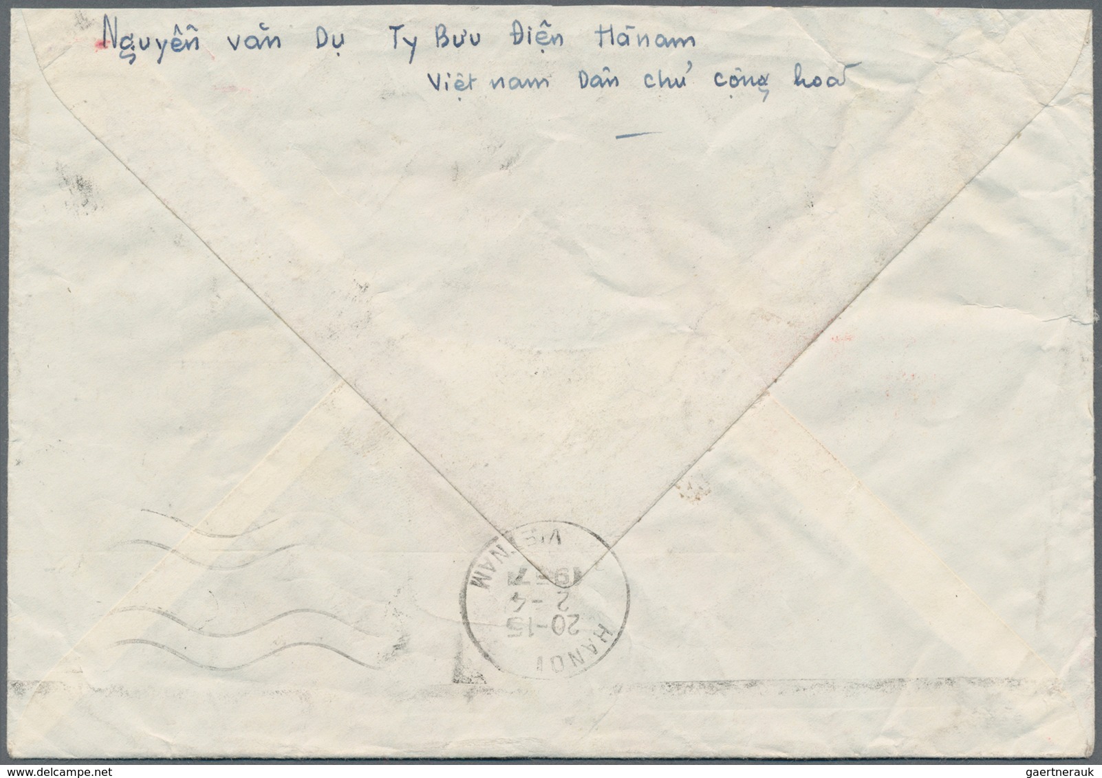 Vietnam-Nord (1945-1975): 1955/56, Two Klewitz Airmail And Registered Covers Addressed To Fulda, Wes - Vietnam