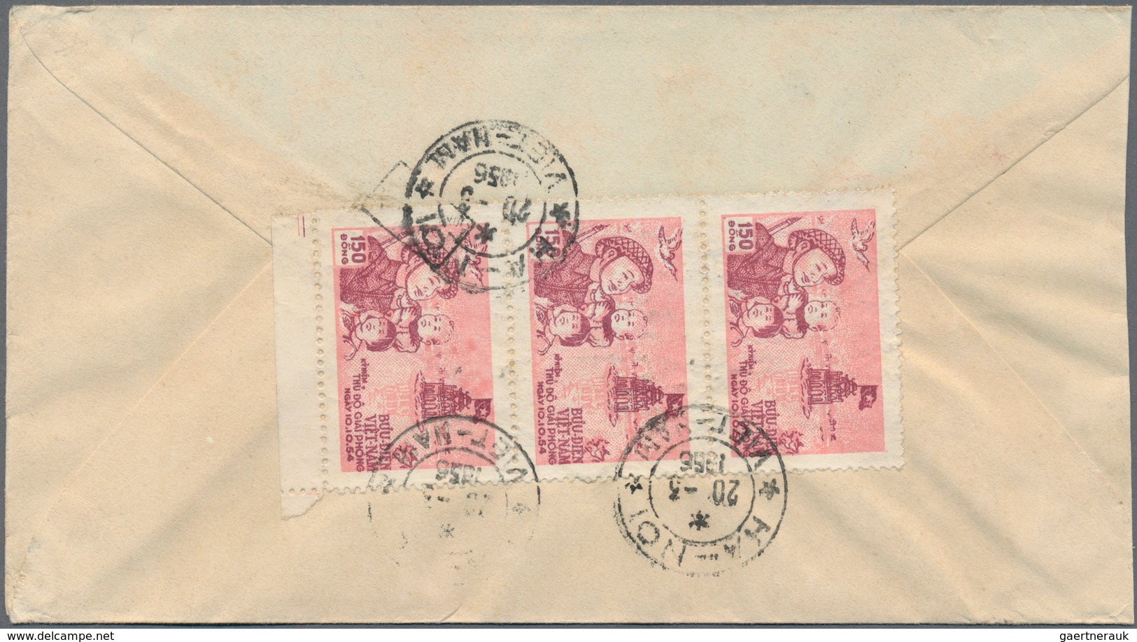 Vietnam-Nord (1945-1975): 1955, Airmail Cover Addressed To Canton, China, Bearing Liberation Of Capi - Vietnam