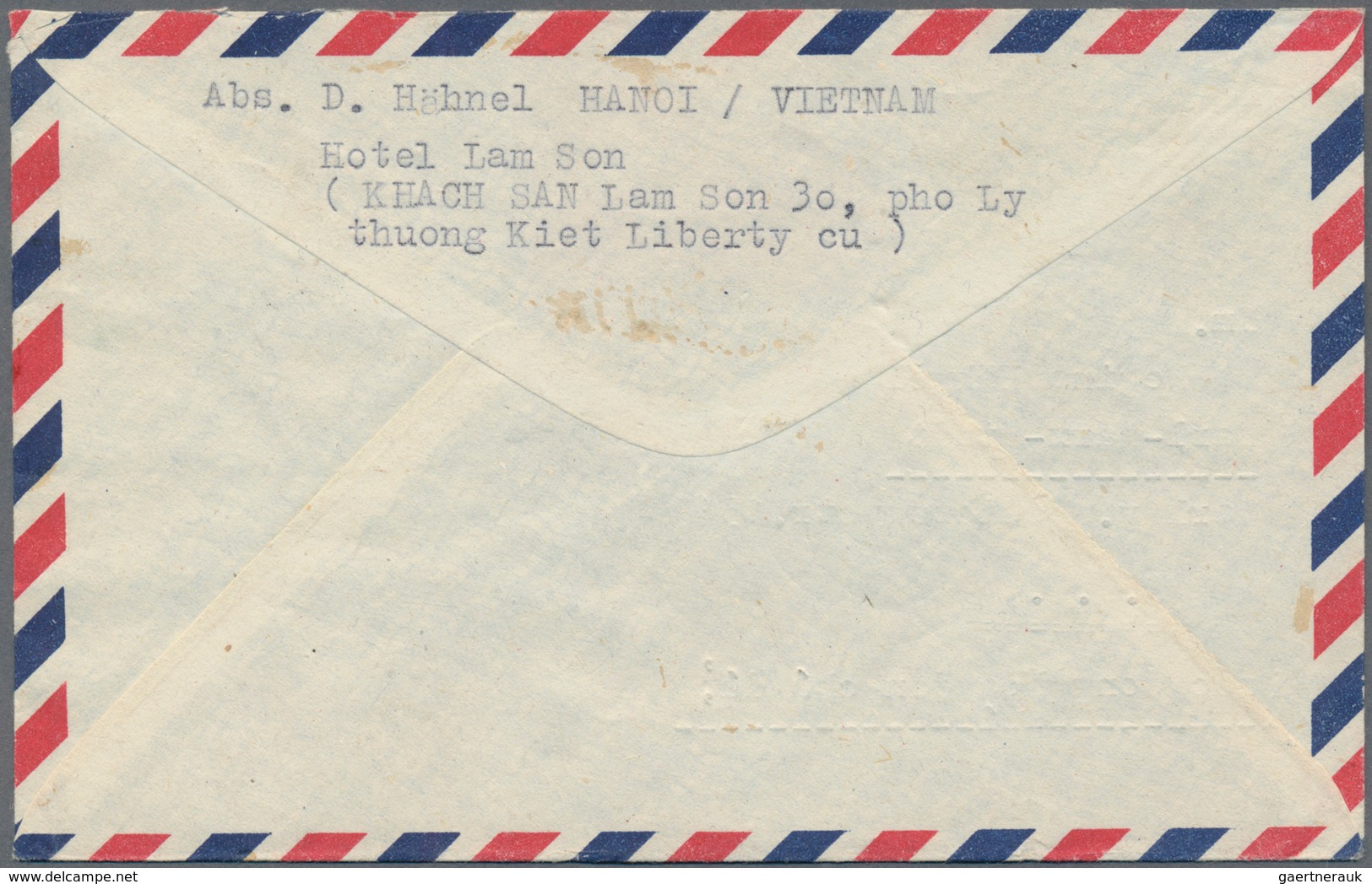 Vietnam-Nord (1945-1975): 1955/56, Airmail Cover Addressed To Karl-Marx-Stadt, Bearing Land Reform 2 - Vietnam