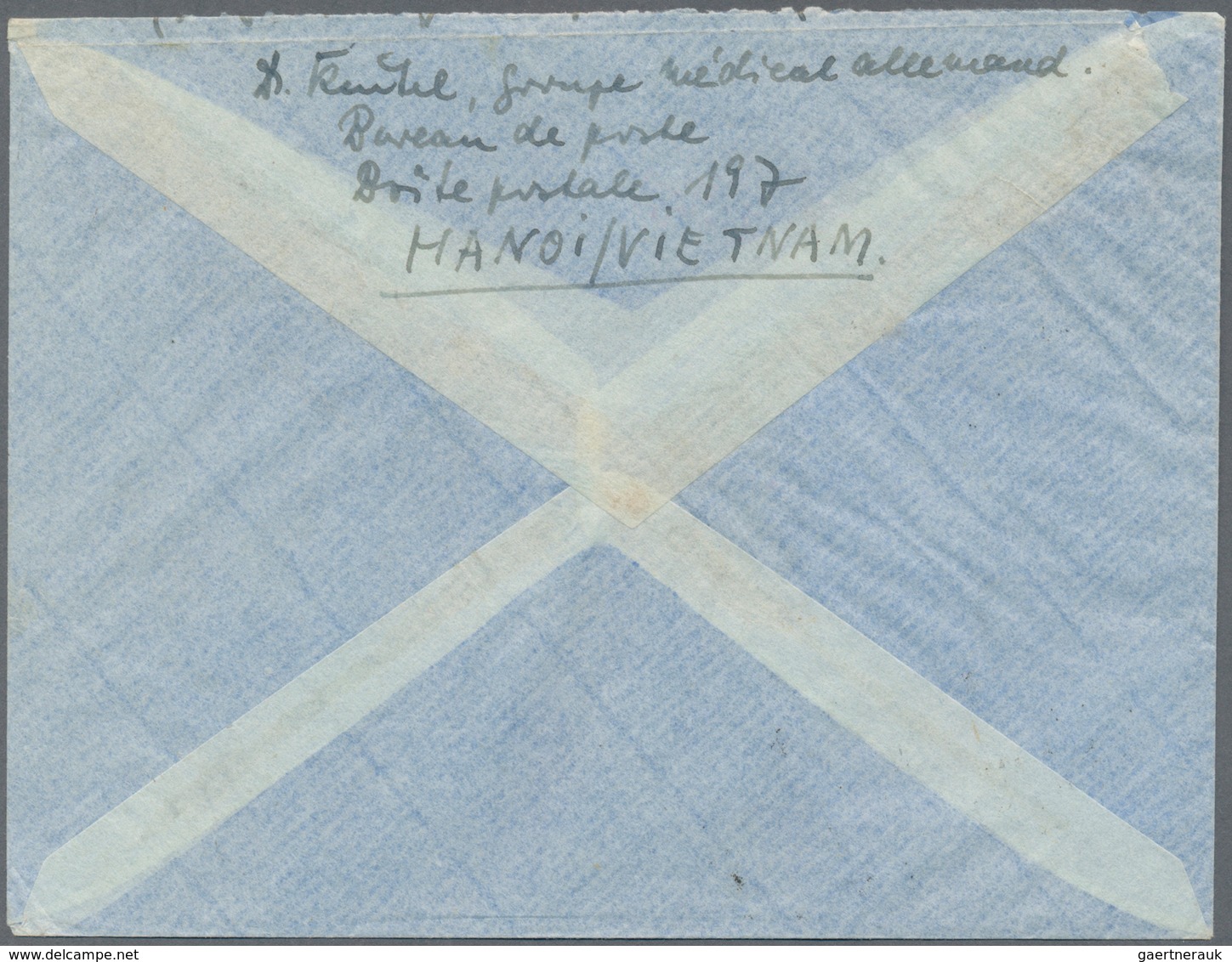 Vietnam-Nord (1945-1975): 1956, Airmail Cover Addressed To Dresden, East Germany, Bearing Re-opening - Vietnam