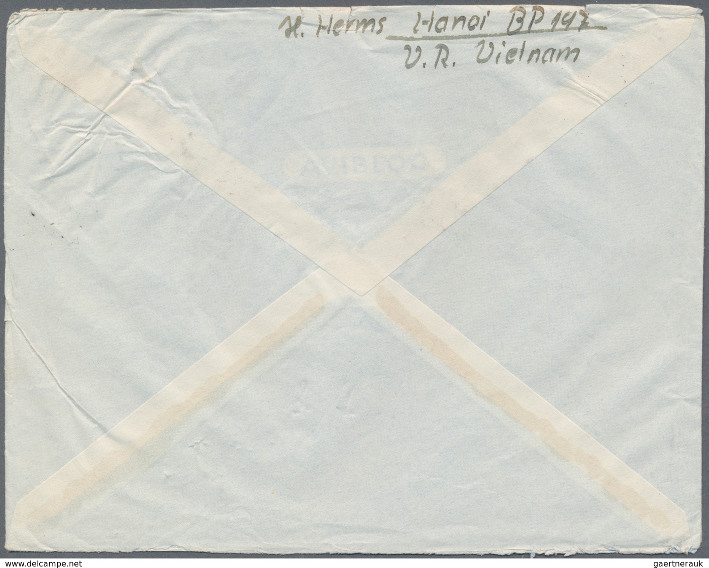 Vietnam-Nord (1945-1975): 1956, Airmail Cover Addressed To Berlin, East Germany, Bearing The Return - Vietnam
