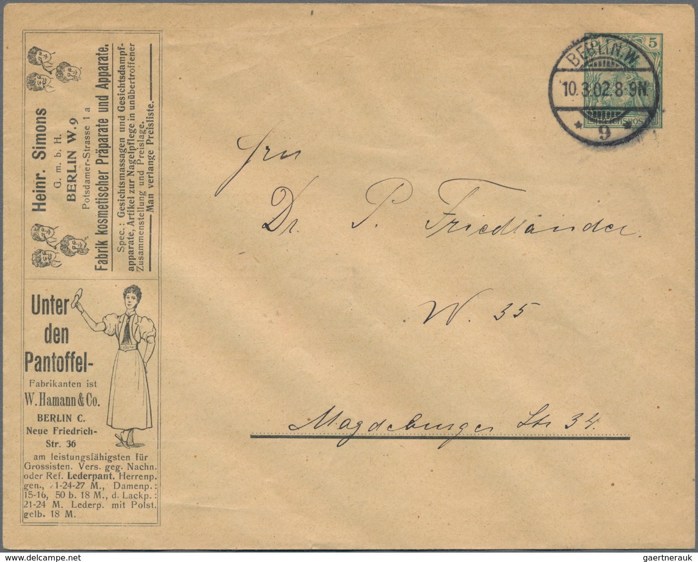 Thematik: Anzeigenganzsachen / Advertising Postal Stationery: 1902, German Reich. Private Advert Cov - Unclassified