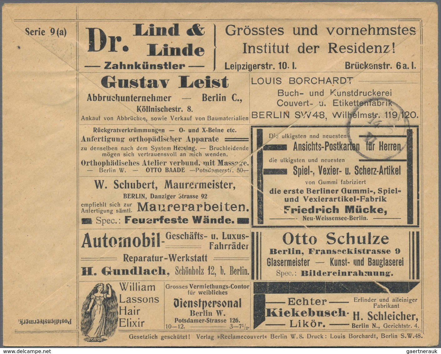 Thematik: Anzeigenganzsachen / Advertising Postal Stationery: 1902, German Reich. Private Advert Cov - Unclassified