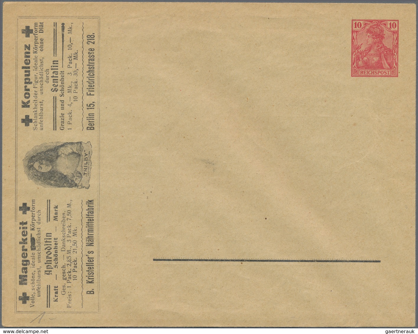 Thematik: Anzeigenganzsachen / Advertising Postal Stationery: 1902 (approx.), German Reich. Private - Unclassified