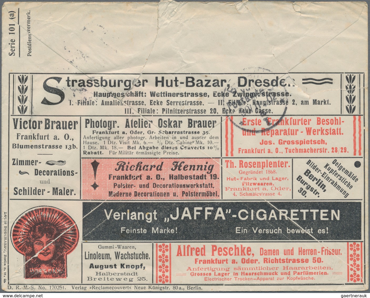 Thematik: Anzeigenganzsachen / Advertising Postal Stationery: 1902, German Reich. Private Advert Cov - Unclassified