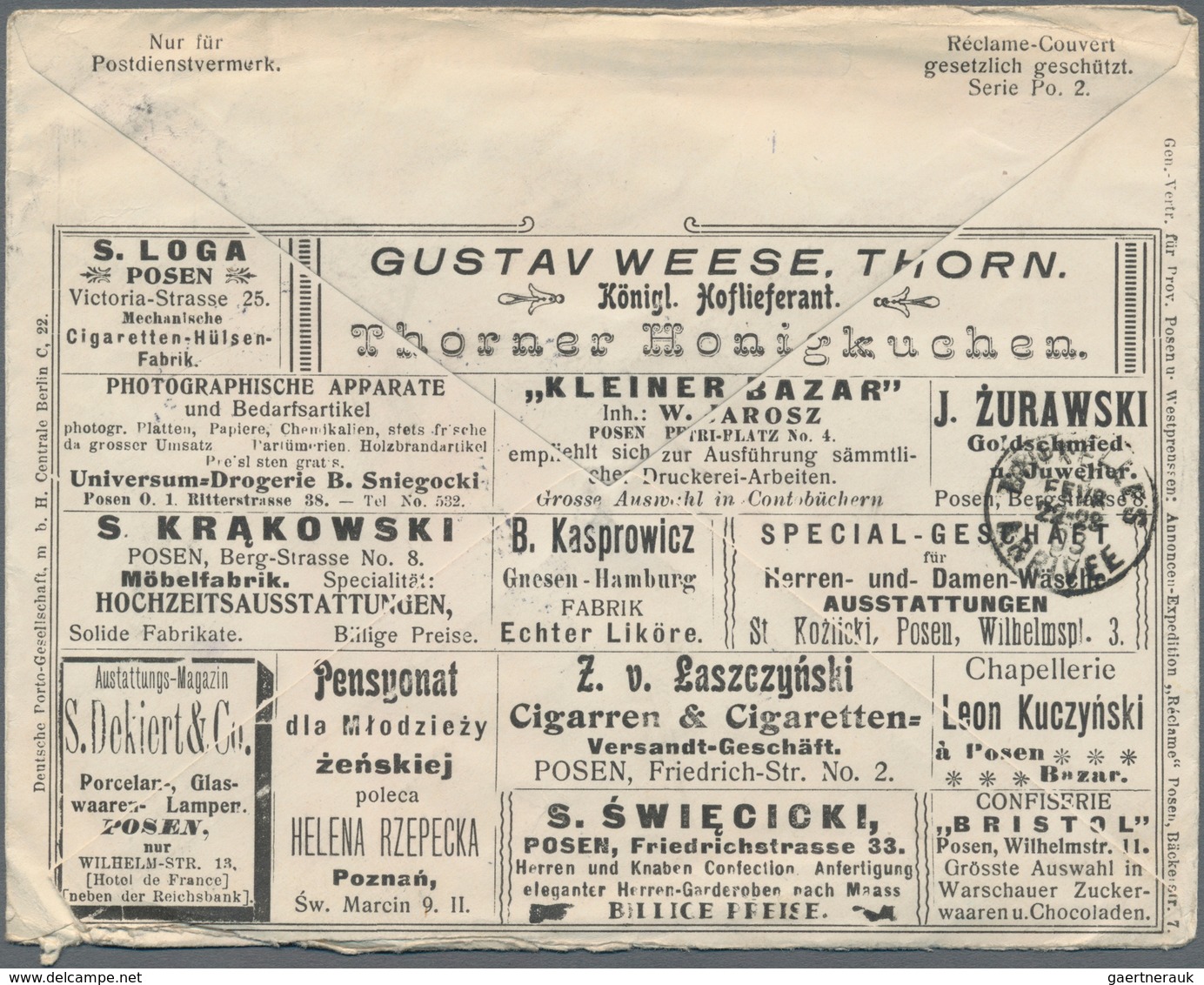 Thematik: Anzeigenganzsachen / Advertising Postal Stationery: 1903, German Reich. Private Advert Cov - Unclassified