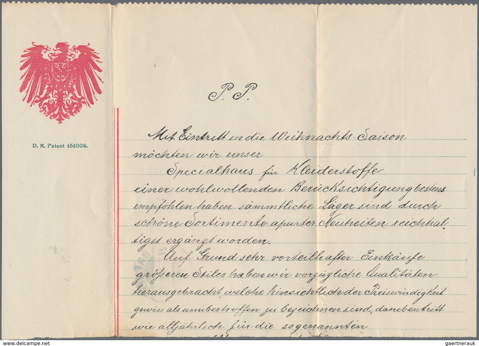 Thematik: Anzeigenganzsachen / Advertising Postal Stationery: 1906, German Reich. Private Advert Let - Unclassified