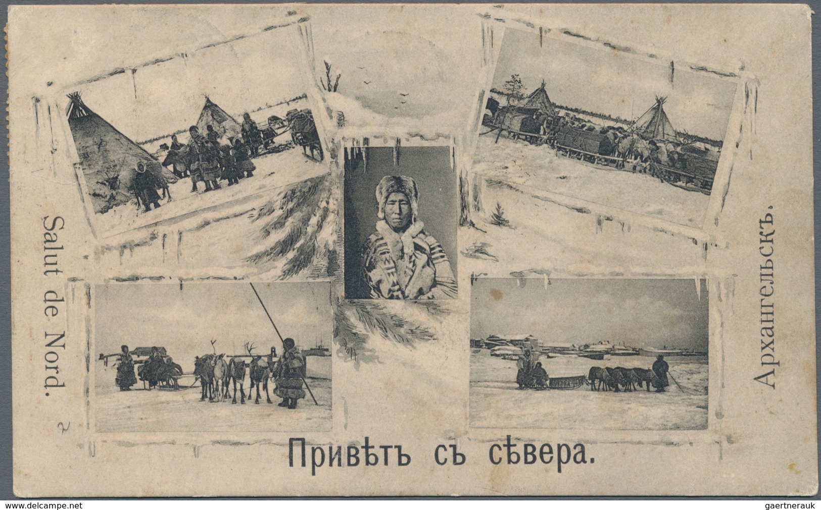 Thematik: Arktis / Arctic: 1915 Picture Postcard "Greetings From The North - Arkhangelsk" Used To So - Other & Unclassified