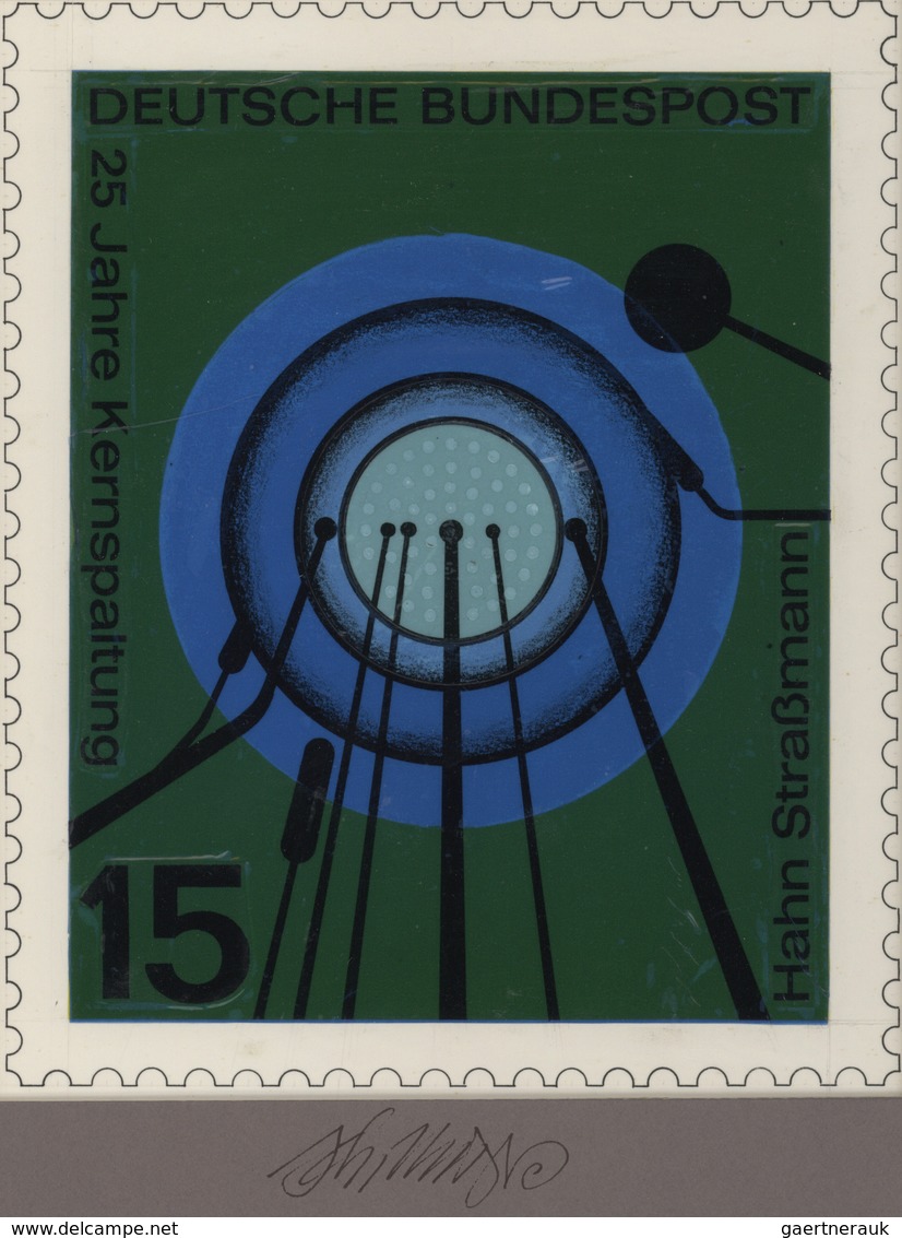 Thematik: Atom / Atom: 1964, Bund, Nicht Angenommener Künstlerentwurf (20x17) Von Prof. H.Schillinge - Atom
