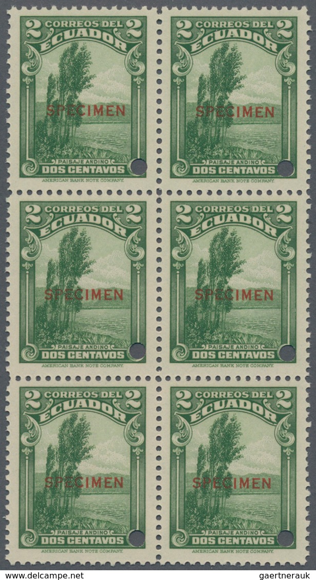 Thematik: Bäume / Trees: 1937, ECUADOR: Definitive Issue 2c. Green 'landscape With Trees' With Punch - Bäume