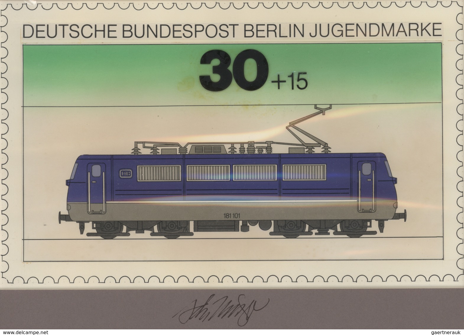 Thematik: Eisenbahn / Railway: 1975, Berlin, Nicht Angenommener Künstlerentwurf (27x16,5) Von Prof. - Trains