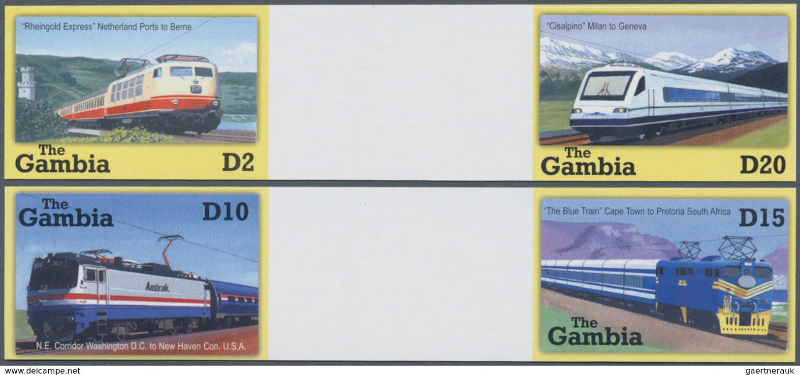 Thematik: Eisenbahn / Railway: 2001, The Gambia. Complete Set "Locomotives From All Over The World ( - Trains