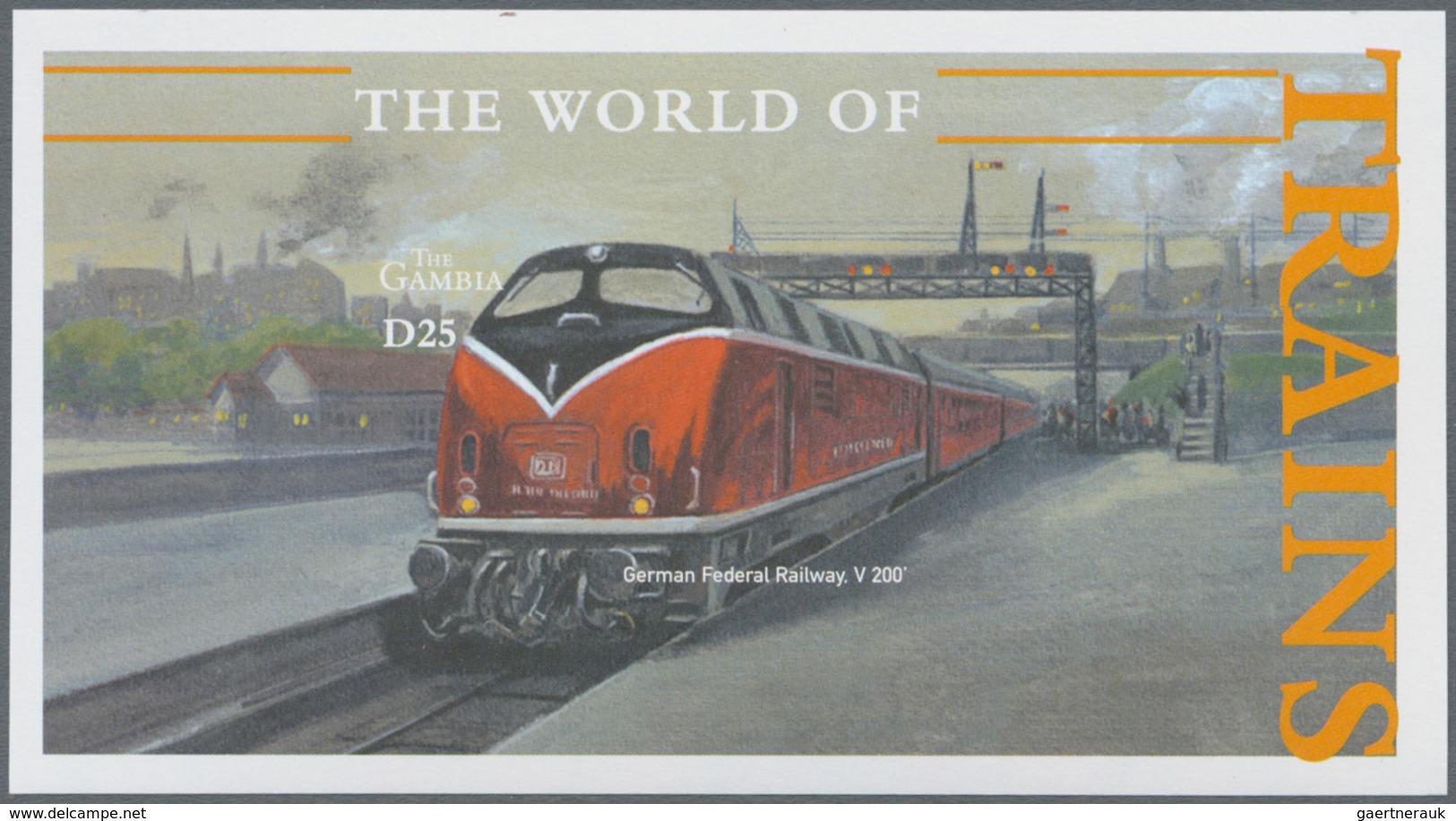 Thematik: Eisenbahn / Railway: 2003, The Gambia. IMPERFORATE Souvenir Sheet For The Issue "The World - Trains