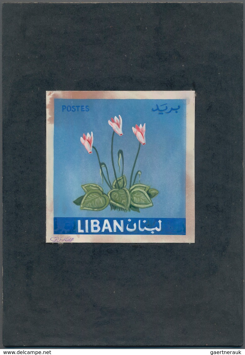 Thematik: Flora, Botanik / Flora, Botany, Bloom: 1964, Libanon, Issue Flowers, Artist Drawing (103x1 - Sonstige & Ohne Zuordnung