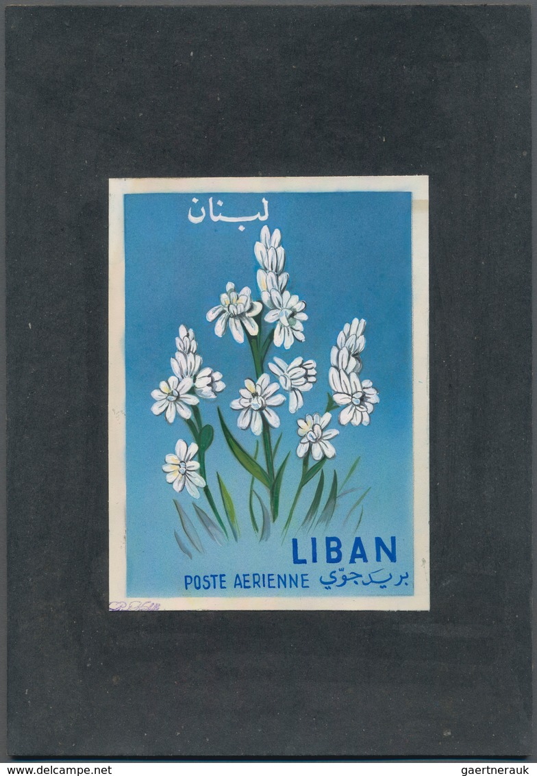 Thematik: Flora, Botanik / Flora, Botany, Bloom: 1964, Libanon, Issue Flowers, Artist Drawing (102x1 - Other & Unclassified