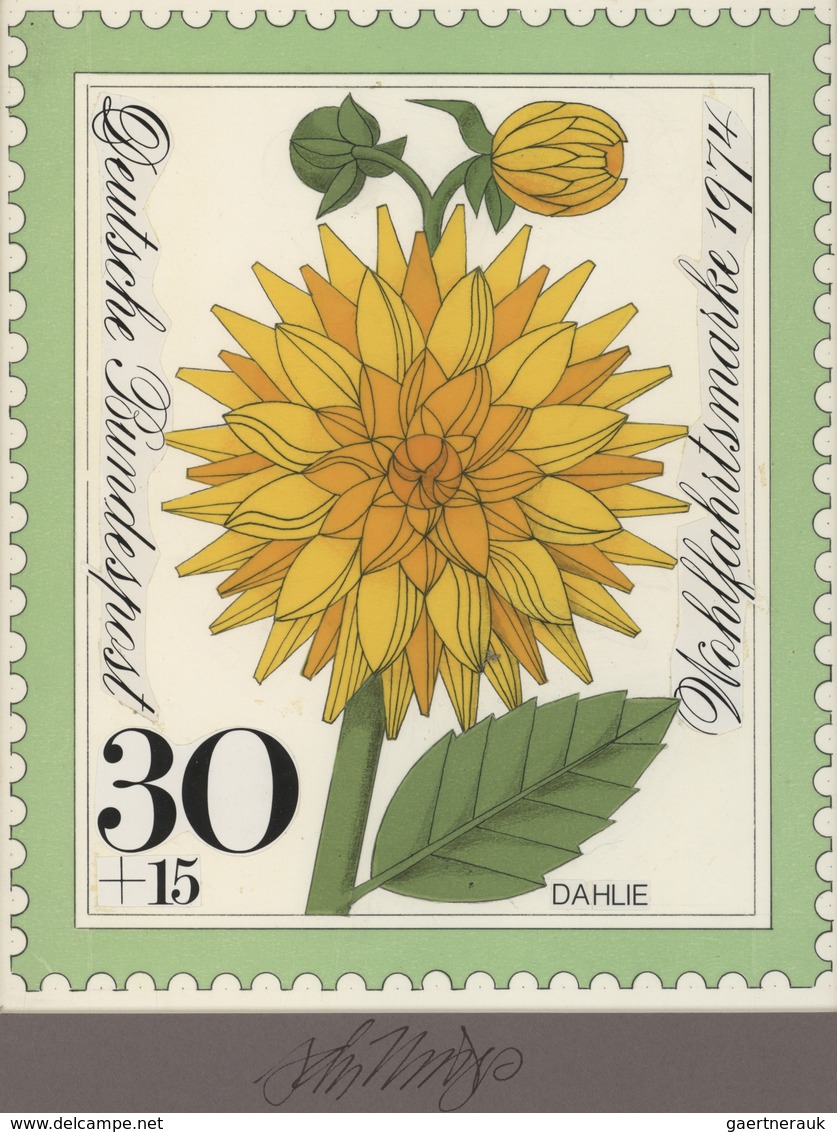 Thematik: Flora, Botanik / Flora, Botany, Bloom: 1974, Bund, Nicht Angenommener Künstlerentwurf (17x - Sonstige & Ohne Zuordnung