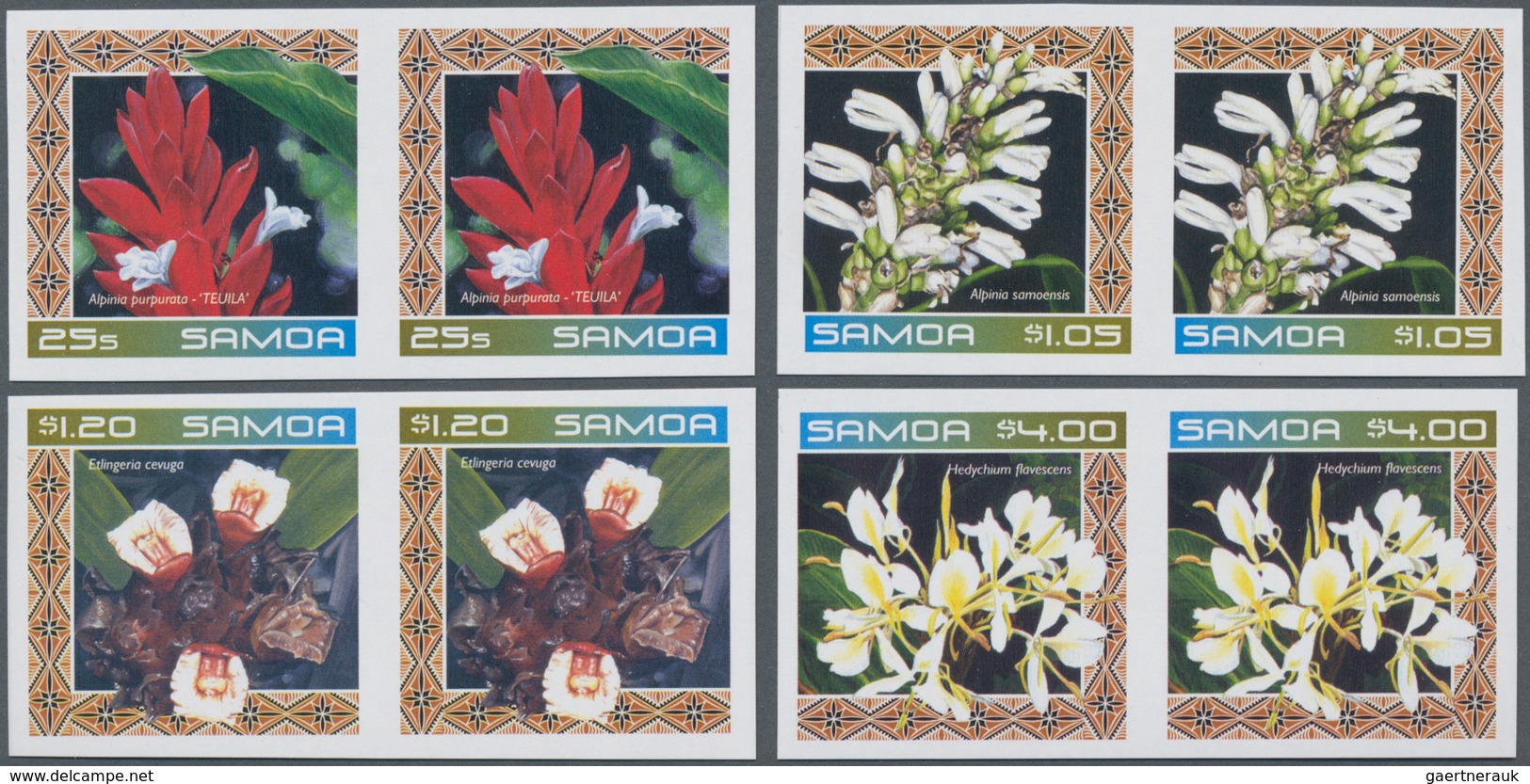 Thematik: Flora, Botanik / Flora, Botany, Bloom: 2002, SAMOA: Ginger Plants Complete Set Of Four In - Sonstige & Ohne Zuordnung