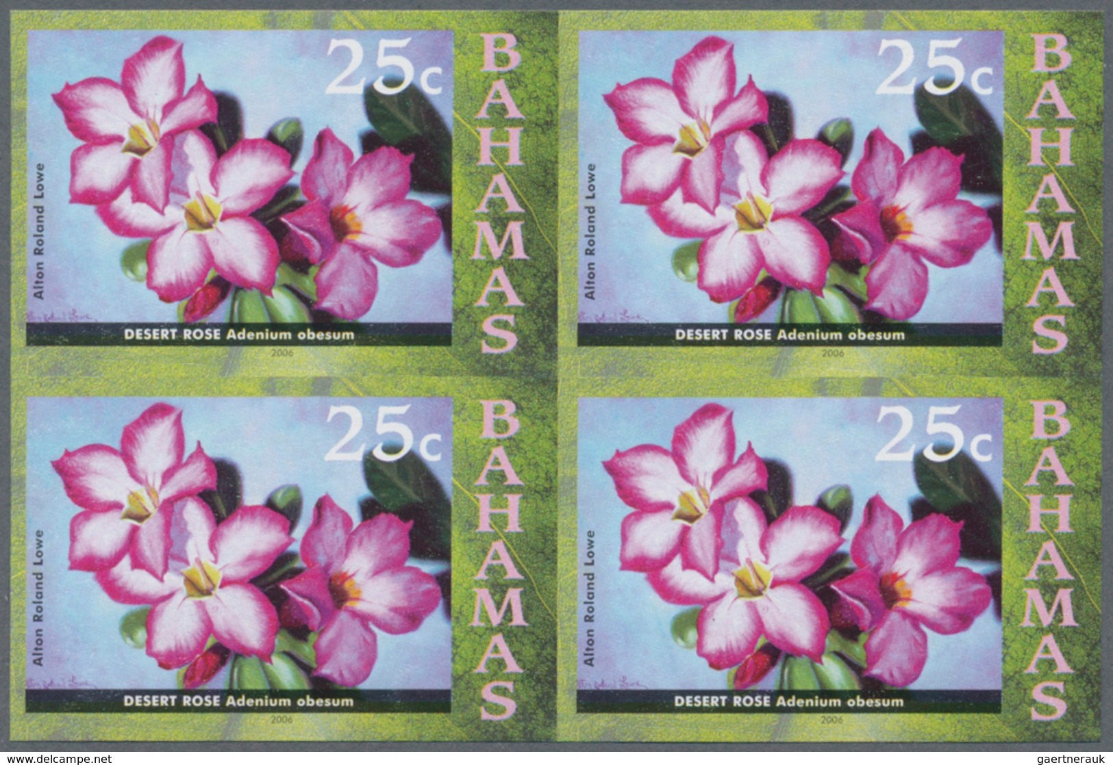 Thematik: Flora, Botanik / Flora, Botany, Bloom: 2006, Bahamas. Imperforate Block Of 4 For The 25c V - Other & Unclassified