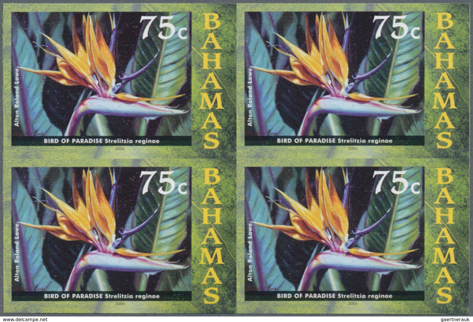 Thematik: Flora, Botanik / Flora, Botany, Bloom: 2006, Bahamas. Imperforate Block Of 4 For The 75c V - Sonstige & Ohne Zuordnung