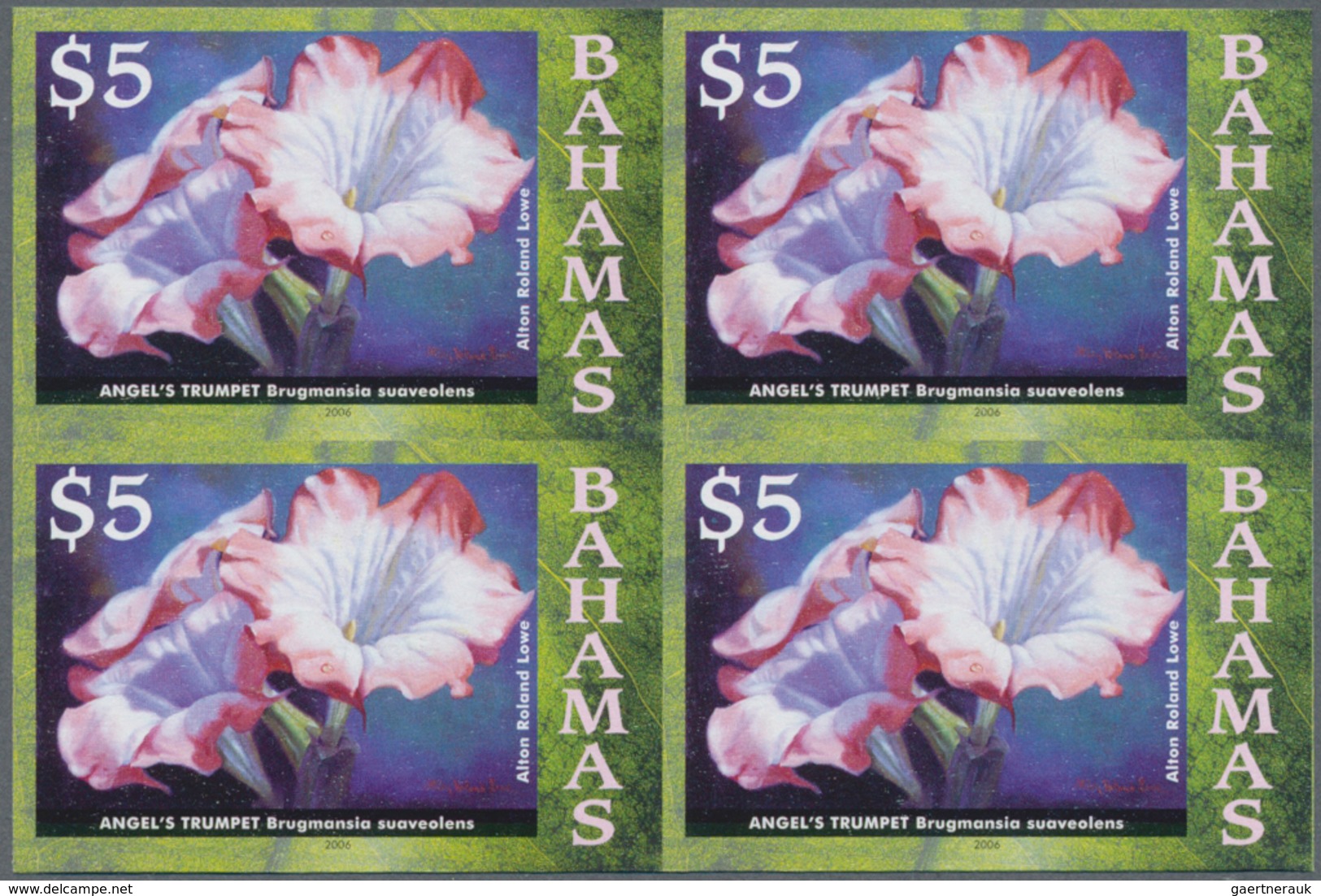 Thematik: Flora, Botanik / Flora, Botany, Bloom: 2006, Bahamas. Imperforate Block Of 4 For The $5 Va - Sonstige & Ohne Zuordnung