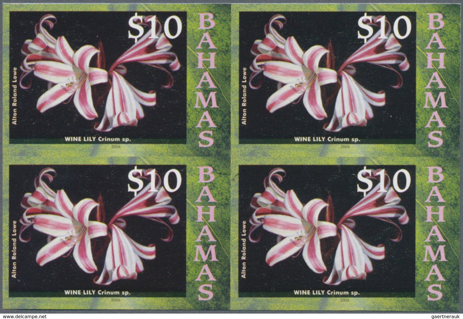 Thematik: Flora, Botanik / Flora, Botany, Bloom: 2006, Bahamas. Imperforate Block Of 4 For The $10 V - Sonstige & Ohne Zuordnung
