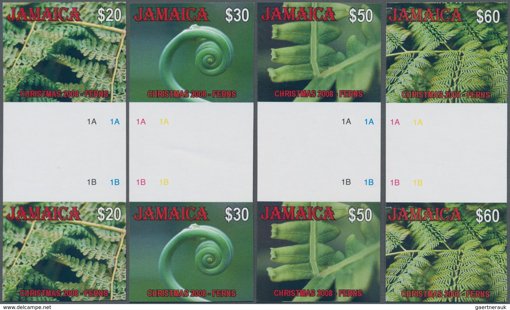 Thematik: Flora, Botanik / Flora, Botany, Bloom: 2008, JAMAICA: Christmas 'Ferns' Complete Set Of Fo - Sonstige & Ohne Zuordnung