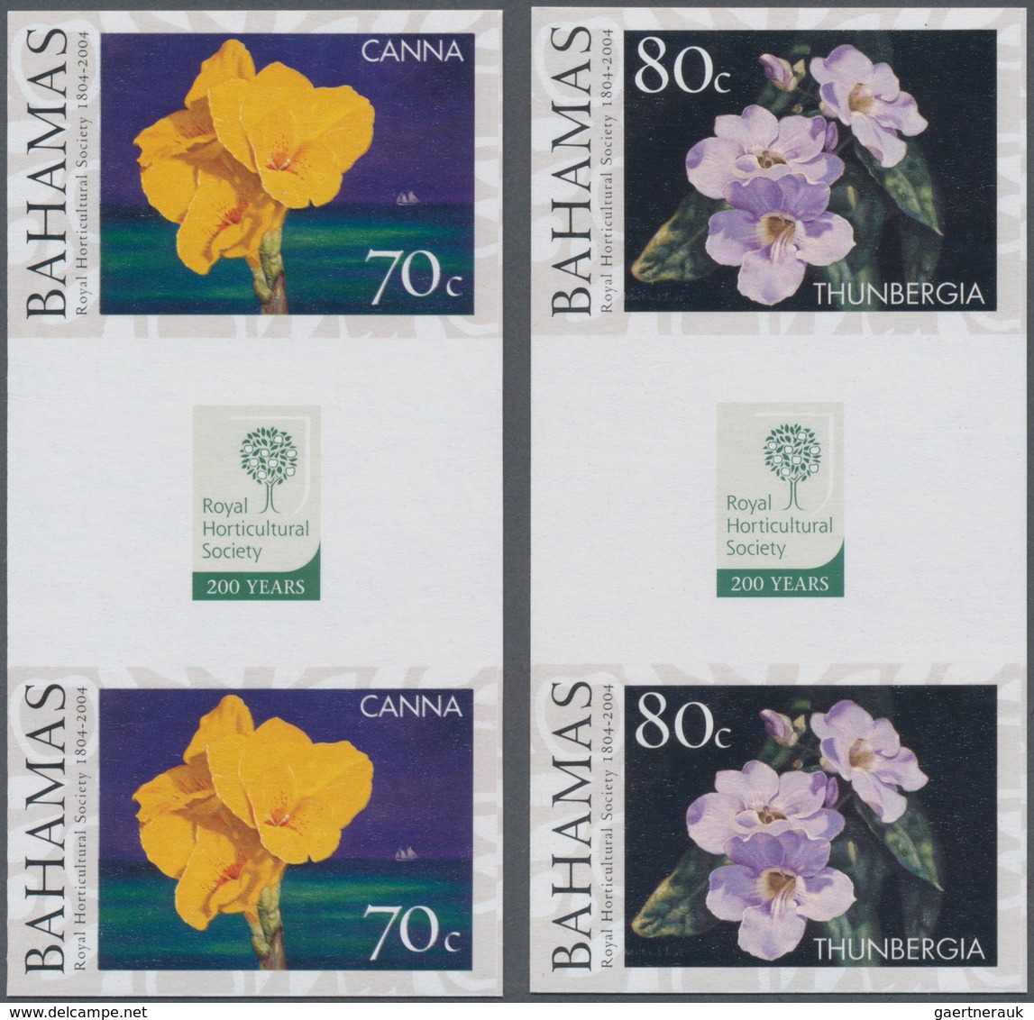 Thematik: Flora-Orchideen / Flora-orchids: 2004, Bahamas. Complete Set "200 Years Royal Horticultura - Orquideas