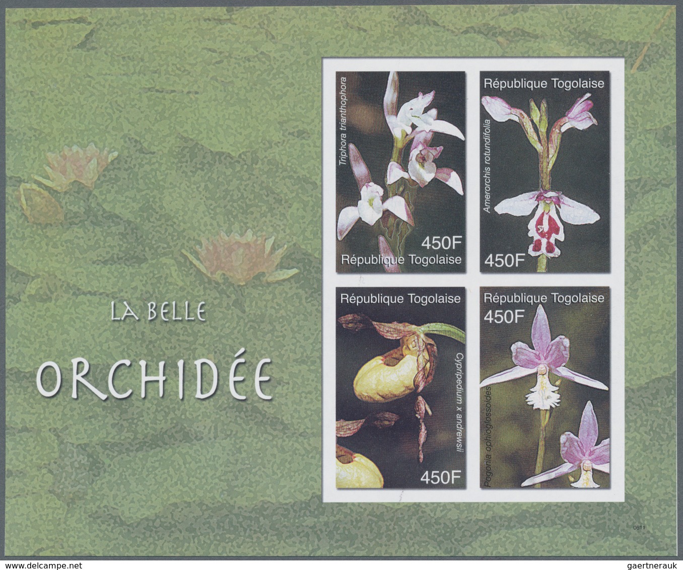 Thematik: Flora-Orchideen / Flora-orchids: 2006, Togo. IMPERFORATE Miniature Sheet For The Issue "Or - Orchids
