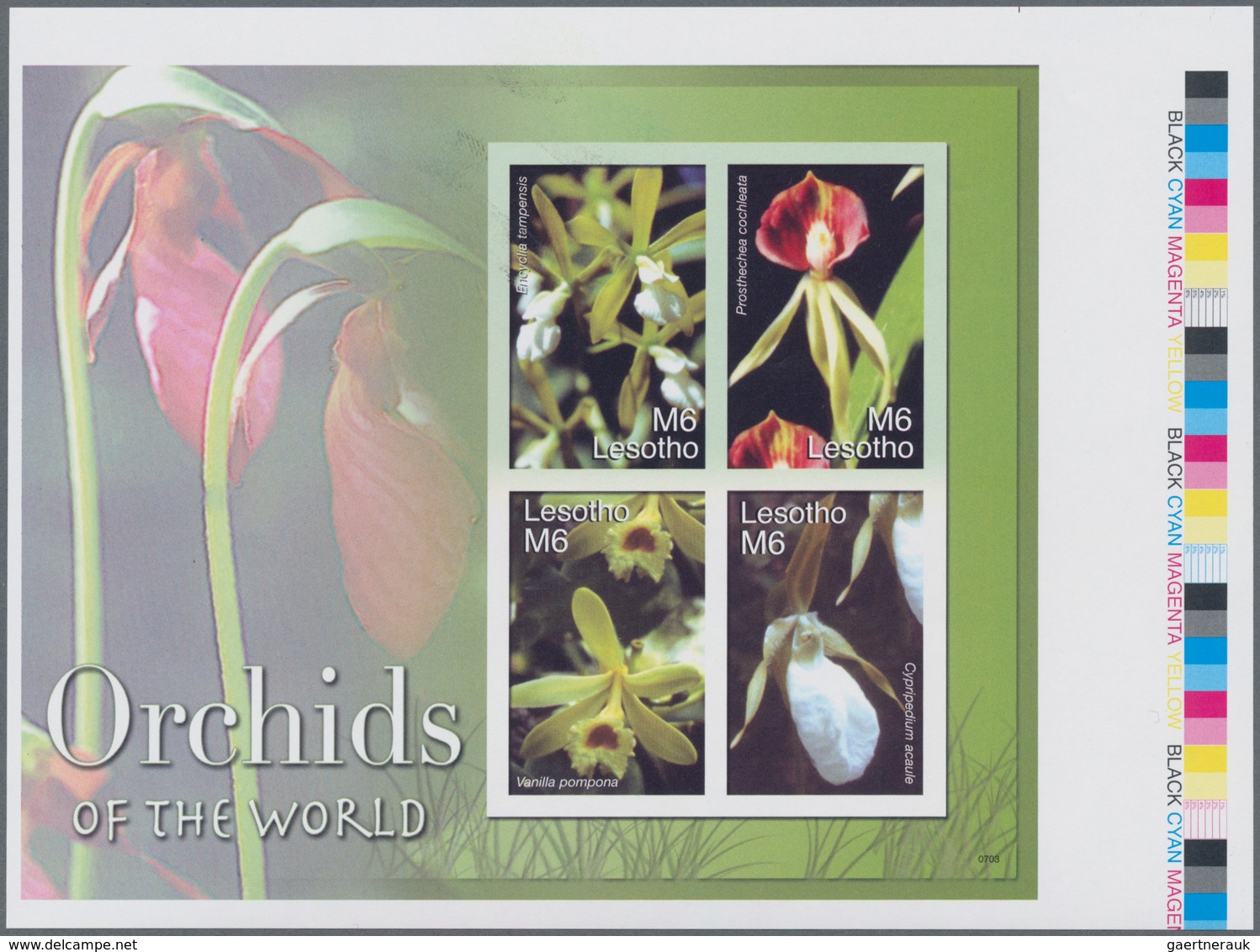 Thematik: Flora-Orchideen / Flora-orchids: 2007, LESOTHO: Orchids Complete IMPERFORATE Set Of Four F - Orchids