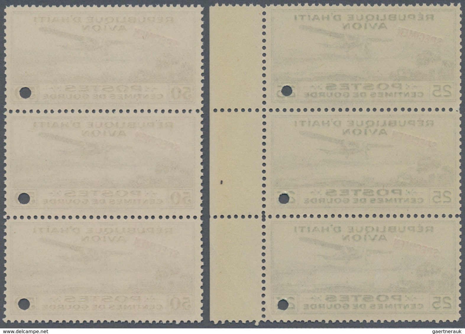 Thematik: Flugzeuge, Luftfahrt / Airoplanes, Aviation: 1929/1930, HAITI: Airmail Stamps 'airplane Ov - Flugzeuge