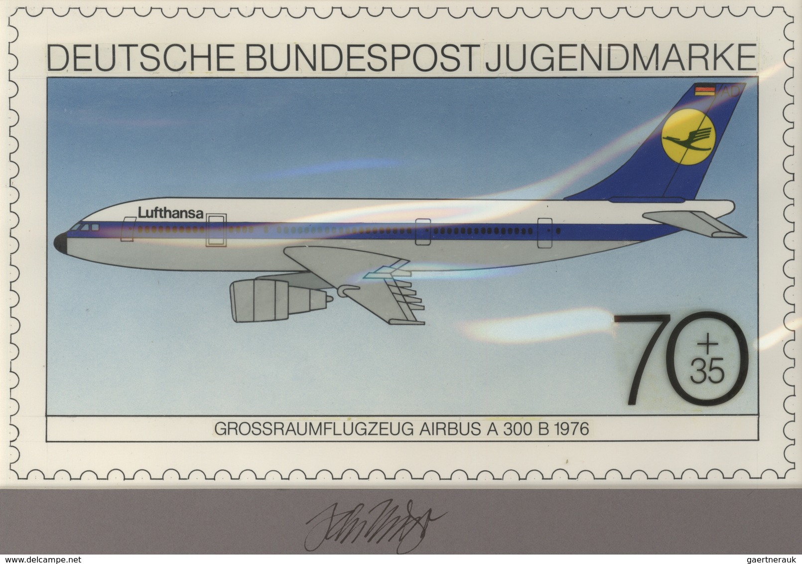 Thematik: Flugzeuge, Luftfahrt / Airoplanes, Aviation: 1980, Bund, Nicht Angenommener Künstlerentwur - Flugzeuge