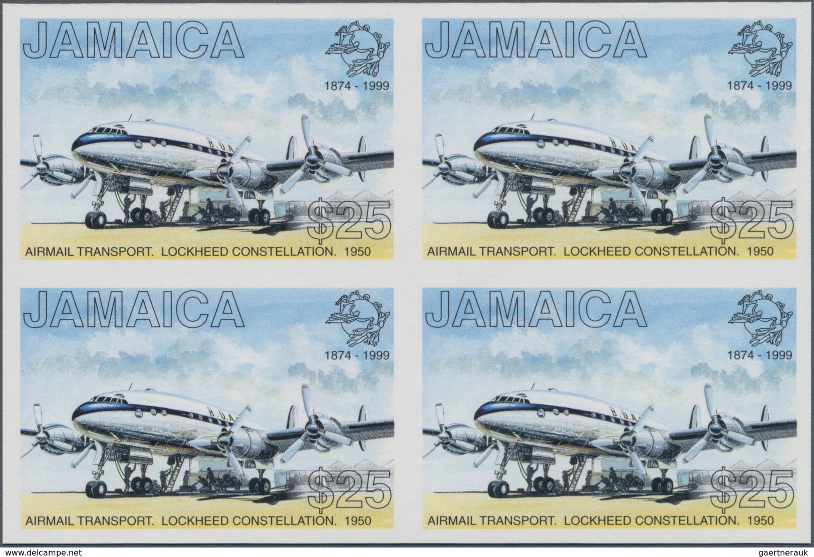 Thematik: Flugzeuge, Luftfahrt / Airoplanes, Aviation: 1999, Jamaica. IMPERFOPRATE Block Of 4 For Th - Flugzeuge
