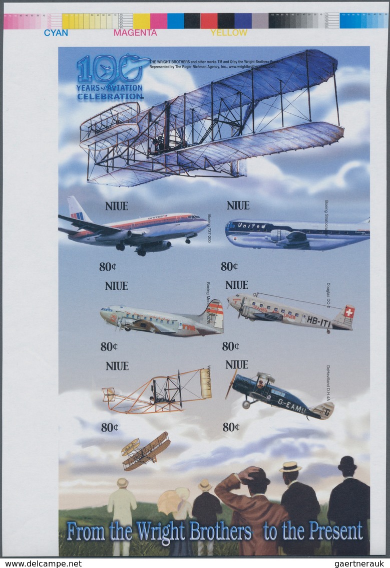 Thematik: Flugzeuge, Luftfahrt / Airoplanes, Aviation: 2003, NIUE: 100 Years Of Aviation Celebration - Airplanes