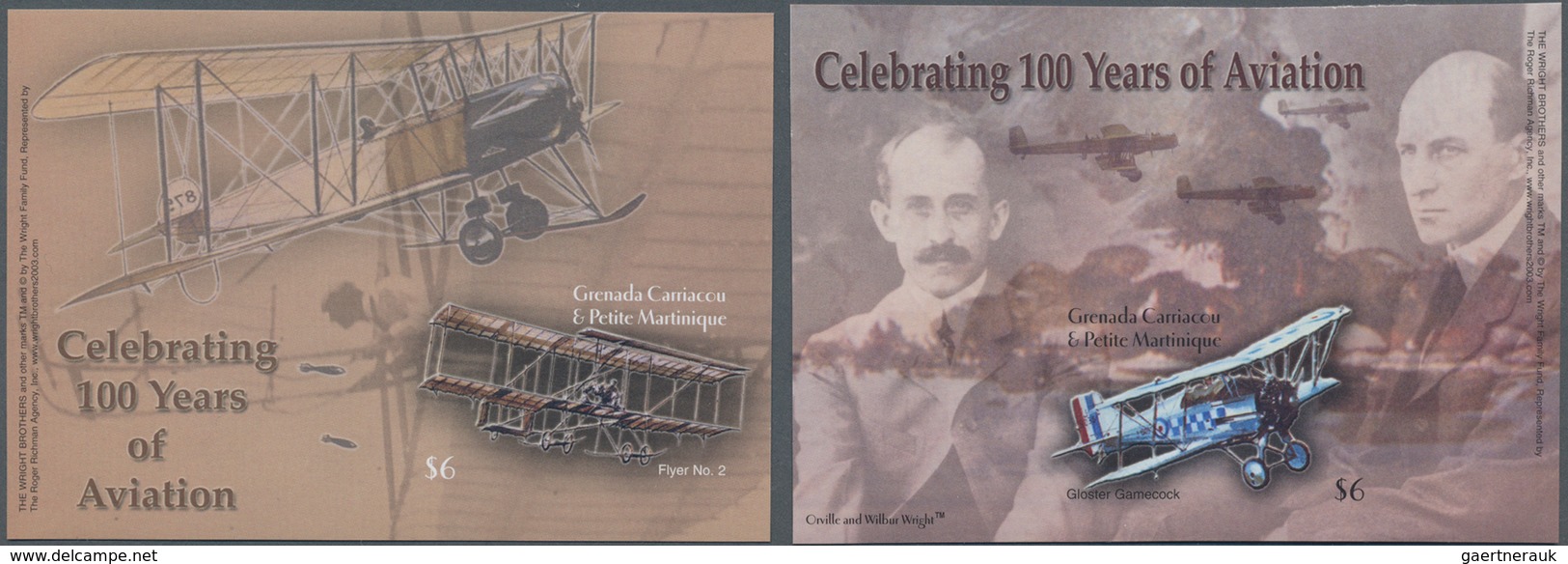 Thematik: Flugzeuge, Luftfahrt / Airoplanes, Aviation: 2003, GRENADA-CARRIACOU: 100 Years Of Aviatio - Flugzeuge