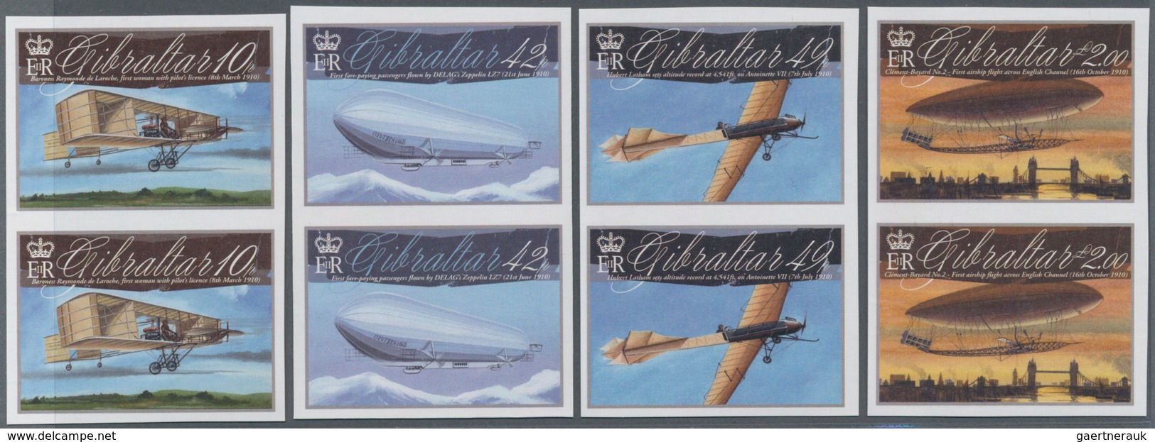 Thematik: Flugzeuge, Luftfahrt / Airoplanes, Aviation: 2010, GIBRALTAR: Centenary Of Aviation Comple - Airplanes