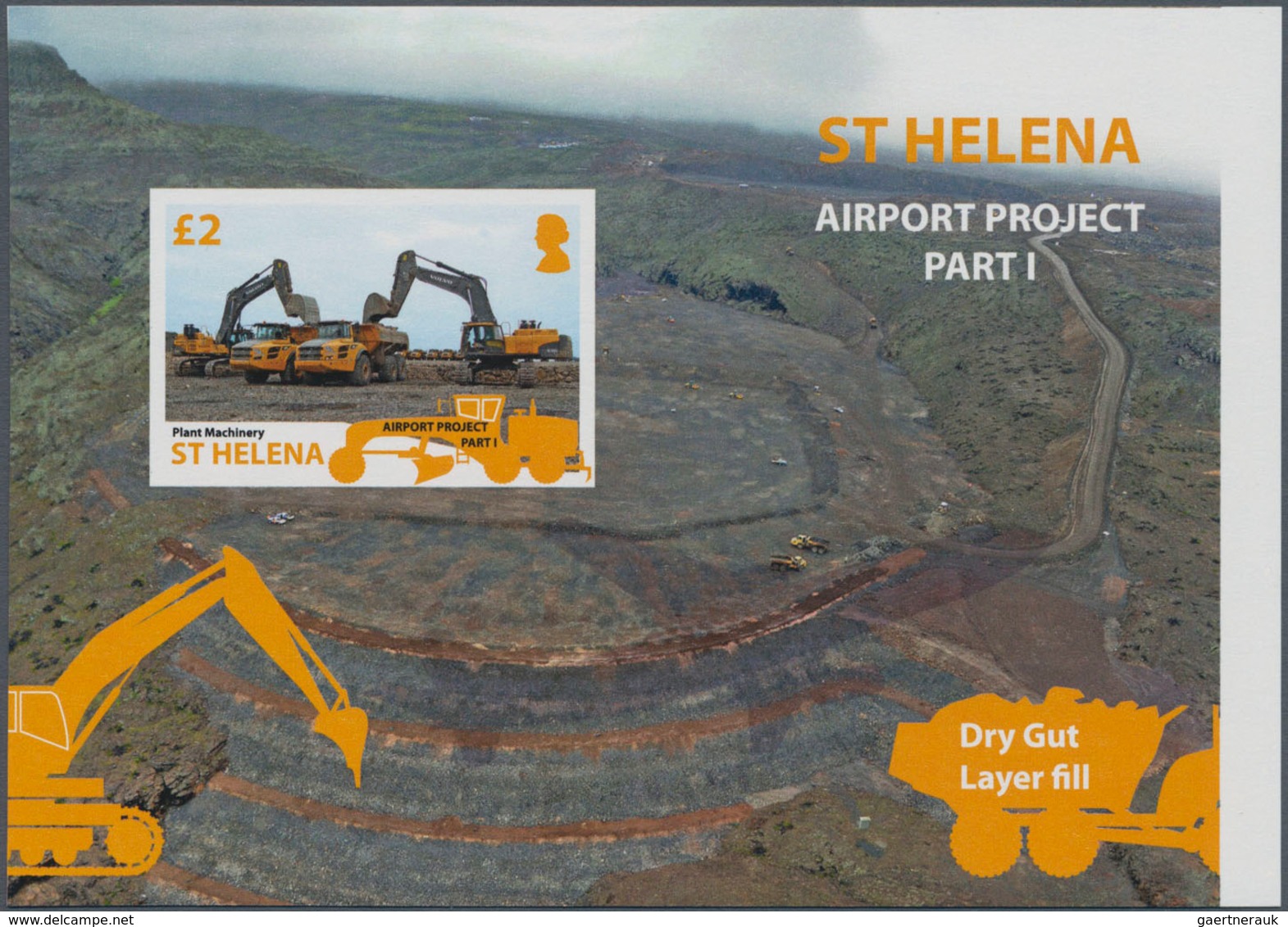 Thematik: Flugzeuge, Luftfahrt / Airoplanes, Aviation: 2014, ST. HELENA: Airport Construction Comple - Airplanes