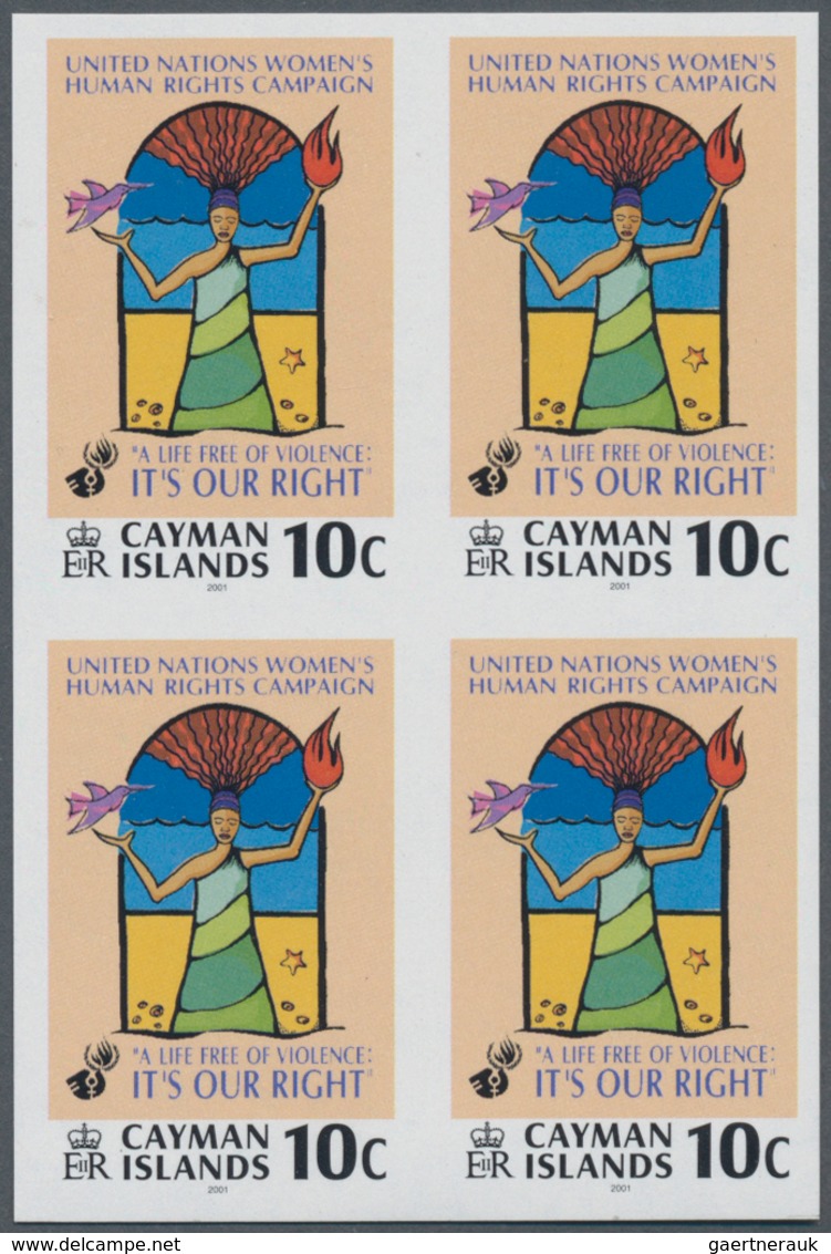 Thematik: Frauen / Women: 2001, Cayman Islands. IMPERFORATE Block Of 4 For The Issue "Campaign For T - Unclassified