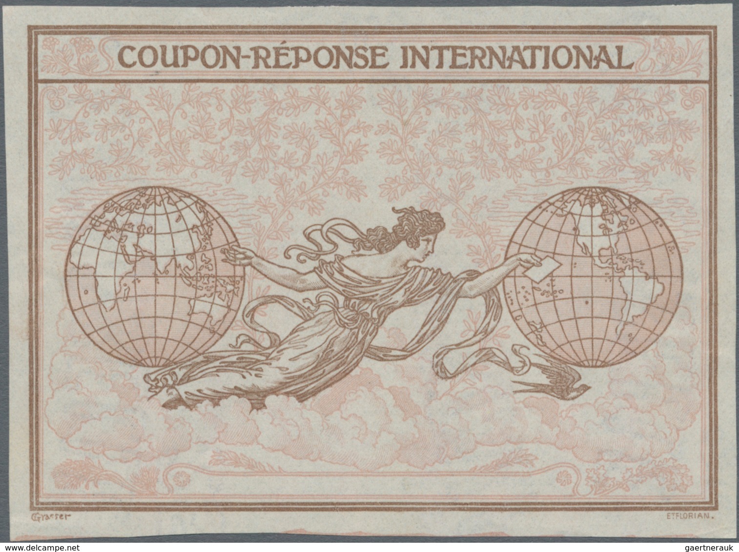 Thematik: I.A.S. / Intern. Reply Coupons: 1906. Essay For International Reply Coupon (Rome Type), Re - Unclassified