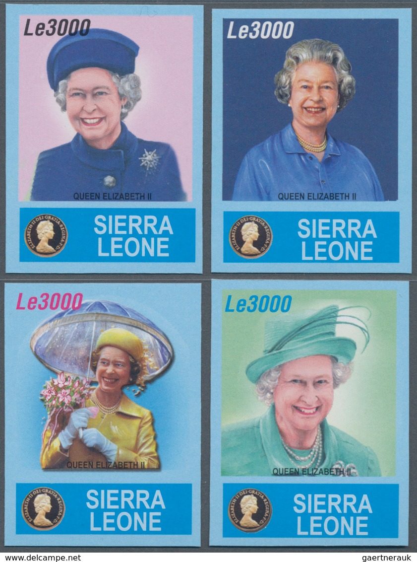 Thematik: Königtum, Adel / Royalty, Nobility: 2006, Sierra Leone. Complete Set "80th Birthday Of Que - Royalties, Royals
