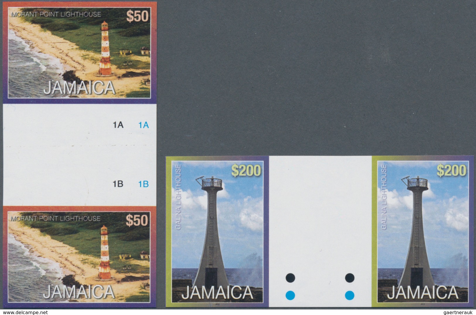 Thematik: Leuchttürme / Lighthouses: 2011, JAMAICA: Lighthouses Complete Set Of Four (Negril, Morant - Lighthouses