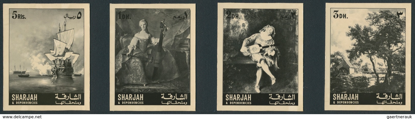 Thematik: Malerei, Maler / Painting, Painters: 1967, Sharjah, Paintings, Eleven Imperforate Photogra - Sonstige & Ohne Zuordnung