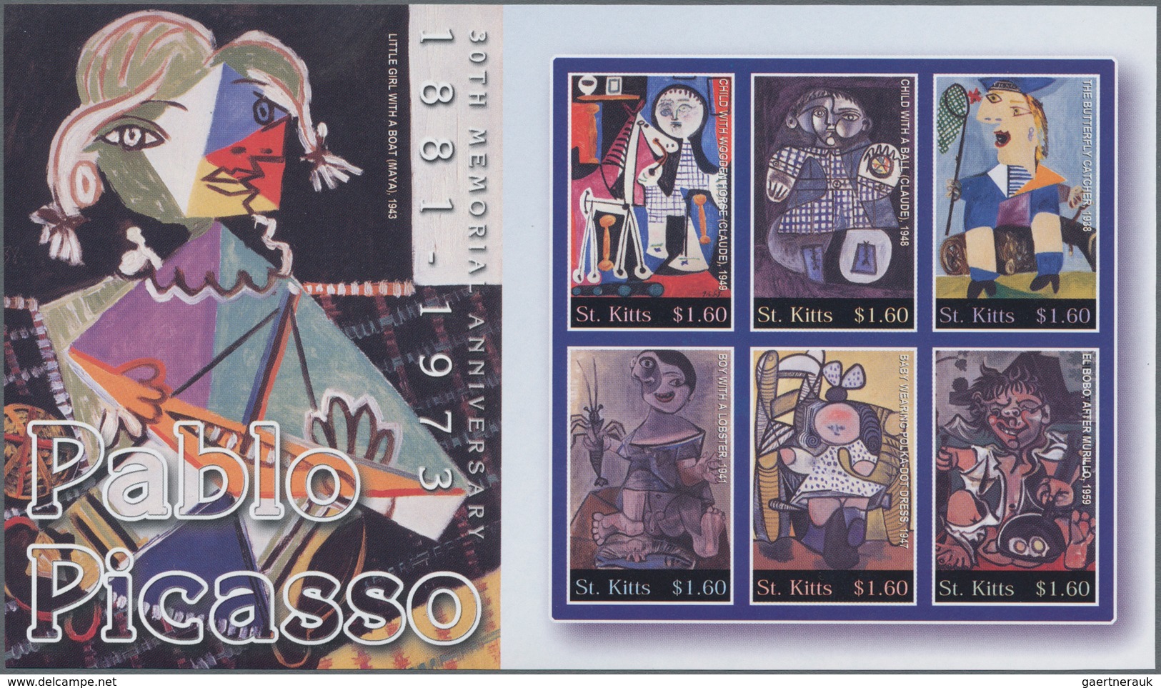 Thematik: Malerei, Maler / Painting, Painters: 2003, St. Kitts. IMPERFORATE Miniature Sheet Of 6 For - Other & Unclassified