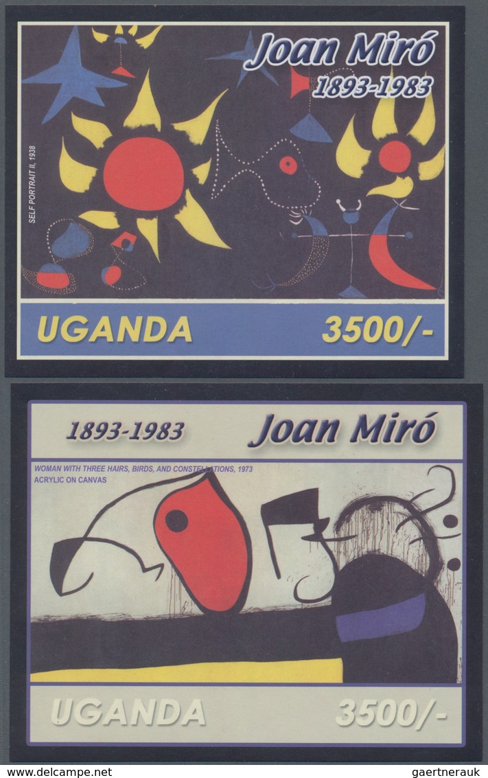 Thematik: Malerei, Maler / Painting, Painters: 2003, UGANDA: 20 Years Death Of Joan Miro Complete Se - Other & Unclassified