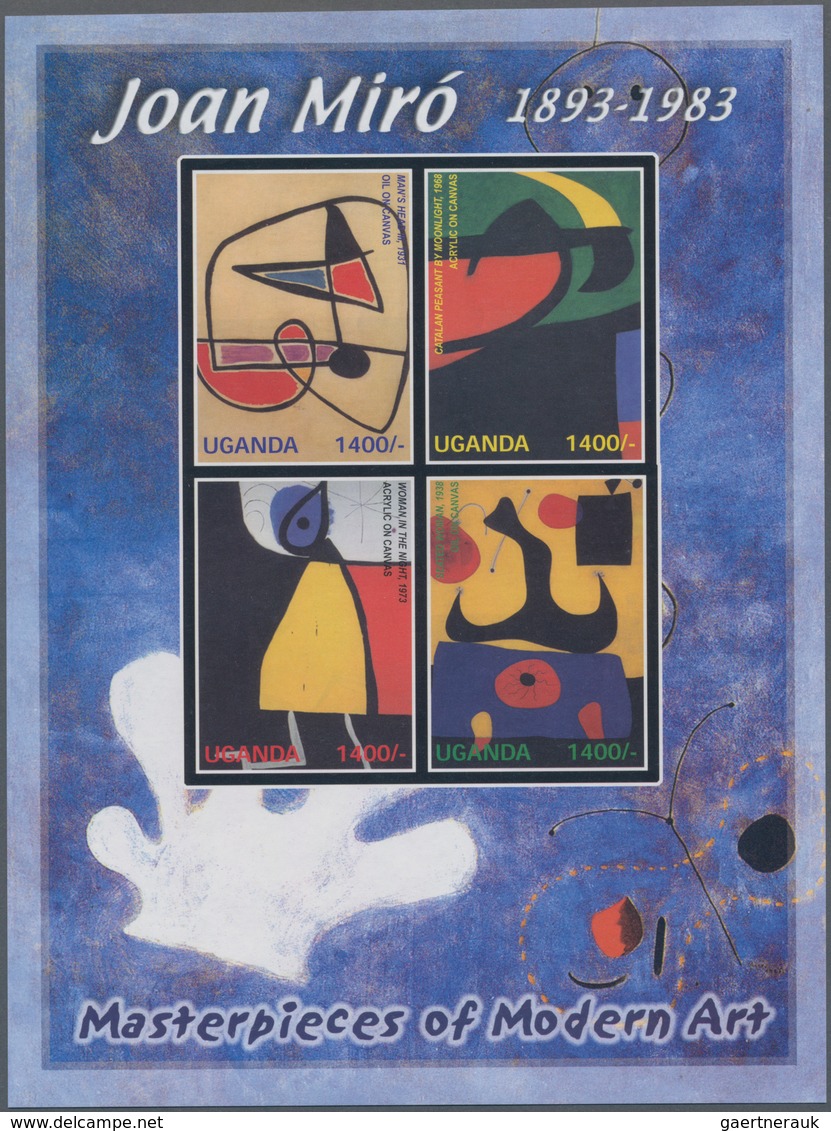 Thematik: Malerei, Maler / Painting, Painters: 2003, UGANDA: 20 Years Death Of Joan Miro Complete Se - Other & Unclassified