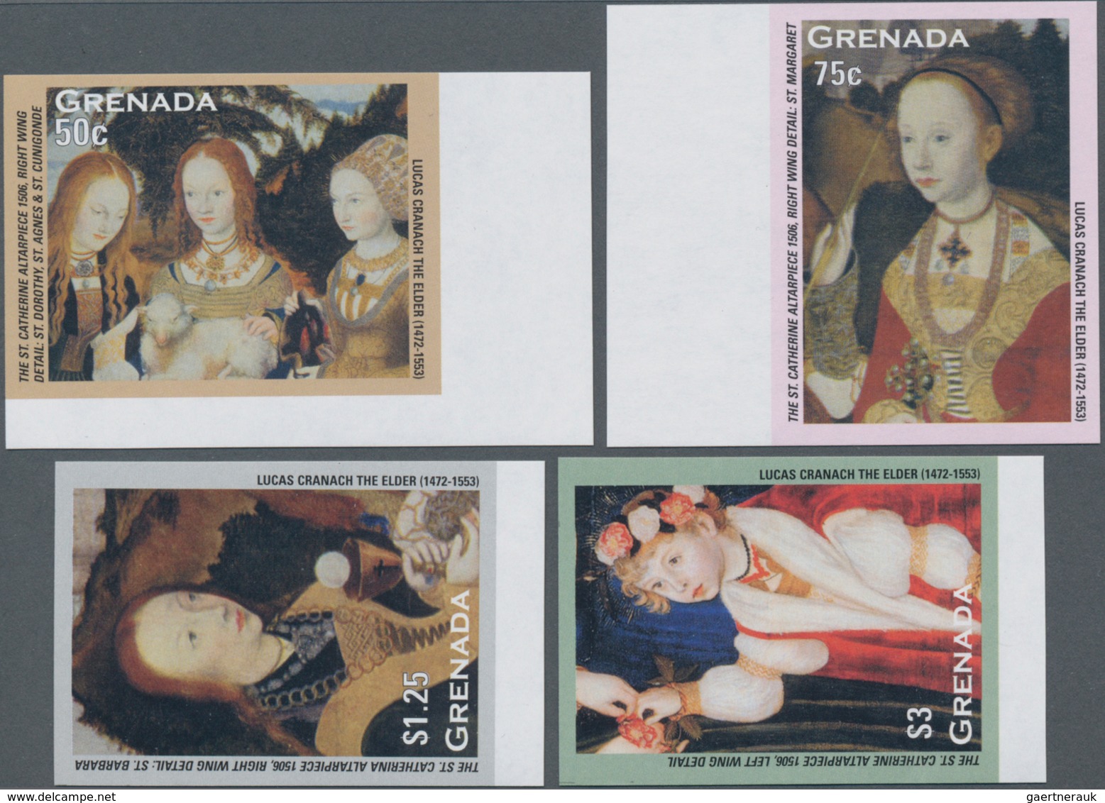 Thematik: Malerei, Maler / Painting, Painters: 2003, GRENADA: Paintings From Lucas Cranach The Elder - Other & Unclassified
